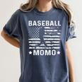 Baseball Momo Mom USA Flag 4th Of July Women's Comfort Colors T-Shirt Moss Baseball Momo Mom USA Flag 4th Of July Women's Comfort Colors T-Shirt Moss