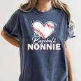 Baseball Nonnie Baseball Heart Women's Comfort Colors T-Shirt Moss