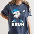 Boys Baseball Graphic Tee Teen Apparel Cute Meme Bruh Women's Comfort Colors T-Shirt Moss