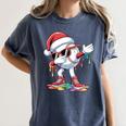 Christmas Baseball Ice Cream Dripping Santa Baseball Drip Women's Comfort Colors T-Shirt Moss Christmas Baseball Ice Cream Dripping Santa Baseball Drip Women's Comfort Colors T-Shirt Moss