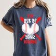 Cute Baseball Mom Out Of Your League Mommy Sports Players Premium Women's Comfort Colors T-Shirt Moss