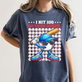 I Hit 100 Days Of School Baseball Player Kids Boys Son Women's Comfort Colors T-Shirt Moss I Hit 100 Days Of School Baseball Player Kids Boys Son Women's Comfort Colors T-Shirt Moss