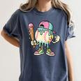 Melted Ice-Cream Baseball Mascot Pastel Pop Women's Comfort Colors T-Shirt Moss Melted Ice-Cream Baseball Mascot Pastel Pop Women's Comfort Colors T-Shirt Moss