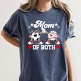 Mom Of Both Soccer Baseball Mom Of A Baseball Soccer Player Women's Comfort Colors T-Shirt Moss Mom Of Both Soccer Baseball Mom Of A Baseball Soccer Player Women's Comfort Colors T-Shirt Moss