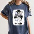 Mom Of Both Volleyball And Baseball Mom For Women Messy Bun Women's Comfort Colors T-Shirt Moss Mom Of Both Volleyball And Baseball Mom For Women Messy Bun Women's Comfort Colors T-Shirt Moss
