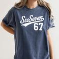 Six Seven Baseball Style Number 67 Sports Slang Meme Kids Women's Comfort Colors T-Shirt Moss Six Seven Baseball Style Number 67 Sports Slang Meme Kids Women's Comfort Colors T-Shirt Moss