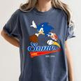 Sonic The Hedgehog Sonic Baseball Est 1991 Women's Comfort Colors T-Shirt Moss