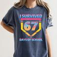I Survived 67 Days Of School Baseball Trend For Boys Girls Women's Comfort Colors T-Shirt Moss I Survived 67 Days Of School Baseball Trend For Boys Girls Women's Comfort Colors T-Shirt Moss