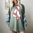 4 Laces 4th Birthday Boy Four Years Baseball Mom T-Shirt Women's Comfort Colors T-Shirt Berry