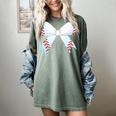 Baseball Bow Baseball Mom Women Baseball Mama Premium Women's Comfort Colors T-Shirt Berry