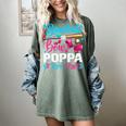 Baseball Or Bows Poppa Loves You Gender Reveal Women's Comfort Colors T-Shirt Berry