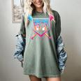 Baseball Ice Cream Drip Number 67 Player 67th Birthday Women's Comfort Colors T-Shirt Berry
