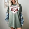 Baseball Mom Heart Love Mother's Day Game Day Support Women's Comfort Colors T-Shirt Berry
