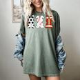 Bunny Football Baseball Sport Easter Day Women's Comfort Colors T-Shirt Berry