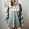 My Heart Is On That Court Baseball Mom Women's Comfort Colors T-Shirt Berry My Heart Is On That Court Baseball Mom Women's Comfort Colors T-Shirt Berry