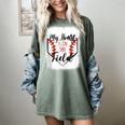 My Heart Is On That Field Baseball Mom Momm Women's Comfort Colors T-Shirt Berry