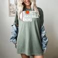 I Heart Hot Baseball Moms Women's Comfort Colors T-Shirt Berry