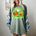 Kids St Patricks Day Shamrock Basketball Baseball Football Women's Comfort Colors T-Shirt Berry