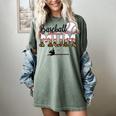 Leopard Baseball Mom Mama Mommy Sport Women's Comfort Colors T-Shirt Berry