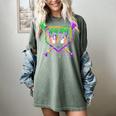 Six Seven Mardi Gras Baseball Sports Party Women's Comfort Colors T-Shirt Berry