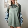 Sportsing Mom Sports Mom Baseball Mom Football Mom Women's Comfort Colors T-Shirt Berry