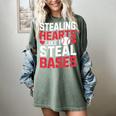 Stealing Hearts Like I Steal Bases Cute Baseball Kids Women's Comfort Colors T-Shirt Berry Stealing Hearts Like I Steal Bases Cute Baseball Kids Women's Comfort Colors T-Shirt Berry