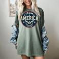 Team America 1776 4th Of July Patriotic Baseball Women's Comfort Colors T-Shirt Berry