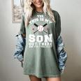 Yes This Is My Son Out Baseball Mom Women's Comfort Colors T-Shirt Berry