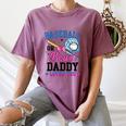 Gender Reveal Baseball Or Bows Daddy Loves You Women's Comfort Colors T-Shirt Blue Jean