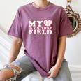 My Heart Is On That Court Baseball Mom Women's Comfort Colors T-Shirt Blue Jean My Heart Is On That Court Baseball Mom Women's Comfort Colors T-Shirt Blue Jean