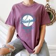 Professional Baseball Mom Team Sports Women's Comfort Colors T-Shirt Blue Jean
