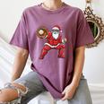 Santa Playing Baseball Baseball Lover Baseballer Xmas Women's Comfort Colors T-Shirt Blue Jean