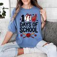 100 Days Of School Coquette Bow Baseball 100th Day Girl Kid Women's Comfort Colors T-Shirt Chalky Mint 100 Days Of School Coquette Bow Baseball 100th Day Girl Kid Women's Comfort Colors T-Shirt Chalky Mint