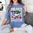 100 Days Smarter Baseball 100 Days Of School Boy Girl Kid Women's Comfort Colors T-Shirt Chalky Mint