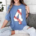 4 Laces 4th Birthday Boy Four Years Baseball Mom T-Shirt Women's Comfort Colors T-Shirt Chalky Mint