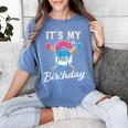 Baseball 6 Year Old Ice Cream Drip 6th Birthday Boy Number 6 Women's Comfort Colors T-Shirt Chalky Mint
