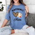 Baseball Mom Leopard Heart Baseball Player Kids Women's Comfort Colors T-Shirt Chalky Mint
