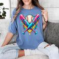 Baseball Player Ice Cream Drip Women's Comfort Colors T-Shirt Chalky Mint Baseball Player Ice Cream Drip Women's Comfort Colors T-Shirt Chalky Mint