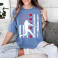Baseball Silhouette Heart USA Flag Hearts American Boys Kids Women's Comfort Colors T-Shirt Chalky Mint Baseball Silhouette Heart USA Flag Hearts American Boys Kids Women's Comfort Colors T-Shirt Chalky Mint