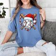 Christmas Baseball Santa Hat For Baseball Players Fans Women's Comfort Colors T-Shirt Chalky Mint Christmas Baseball Santa Hat For Baseball Players Fans Women's Comfort Colors T-Shirt Chalky Mint
