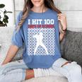 I Hit 100 Days Of School Baseball 100 Day Of School Women's Comfort Colors T-Shirt Chalky Mint I Hit 100 Days Of School Baseball 100 Day Of School Women's Comfort Colors T-Shirt Chalky Mint