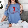 Number 7 Years Baseball 7TH Birthday Women's Comfort Colors T-Shirt Chalky Mint Number 7 Years Baseball 7TH Birthday Women's Comfort Colors T-Shirt Chalky Mint
