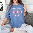 Retro Groovy Baseball Mom Proud Baseball Mom Women's Comfort Colors T-Shirt Chalky Mint