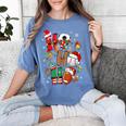 Santa Baseball Football Soccer Pajamas Ho Ho Christmas Xmas Women's Comfort Colors T-Shirt Chalky Mint Santa Baseball Football Soccer Pajamas Ho Ho Christmas Xmas Women's Comfort Colors T-Shirt Chalky Mint