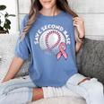 Save 2nd Base Breast Cancer Awareness Pink Ribbon Baseball Women's Comfort Colors T-Shirt Chalky Mint Save 2nd Base Breast Cancer Awareness Pink Ribbon Baseball Women's Comfort Colors T-Shirt Chalky Mint