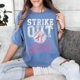 Strike Out Breast Cancer Baseball Warrior Women's Comfort Colors T-Shirt Chalky Mint Strike Out Breast Cancer Baseball Warrior Women's Comfort Colors T-Shirt Chalky Mint