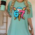 67 Baseball Ice Cream Drip Player Women's Comfort Colors T-Shirt Violet 67 Baseball Ice Cream Drip Player Women's Comfort Colors T-Shirt Violet