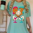 67 Ice Cream Drip Baseball Number 67 Player 67th Birthday Premium Tri-Blend Women's Comfort Colors T-Shirt Violet