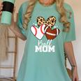 Ball Mom Football Baseball Mom Heart Women's Comfort Colors T-Shirt Violet