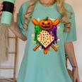 Baseball Drip Ice Cream Drip Halloween Baseball Lovers Women's Comfort Colors T-Shirt Violet Baseball Drip Ice Cream Drip Halloween Baseball Lovers Women's Comfort Colors T-Shirt Violet